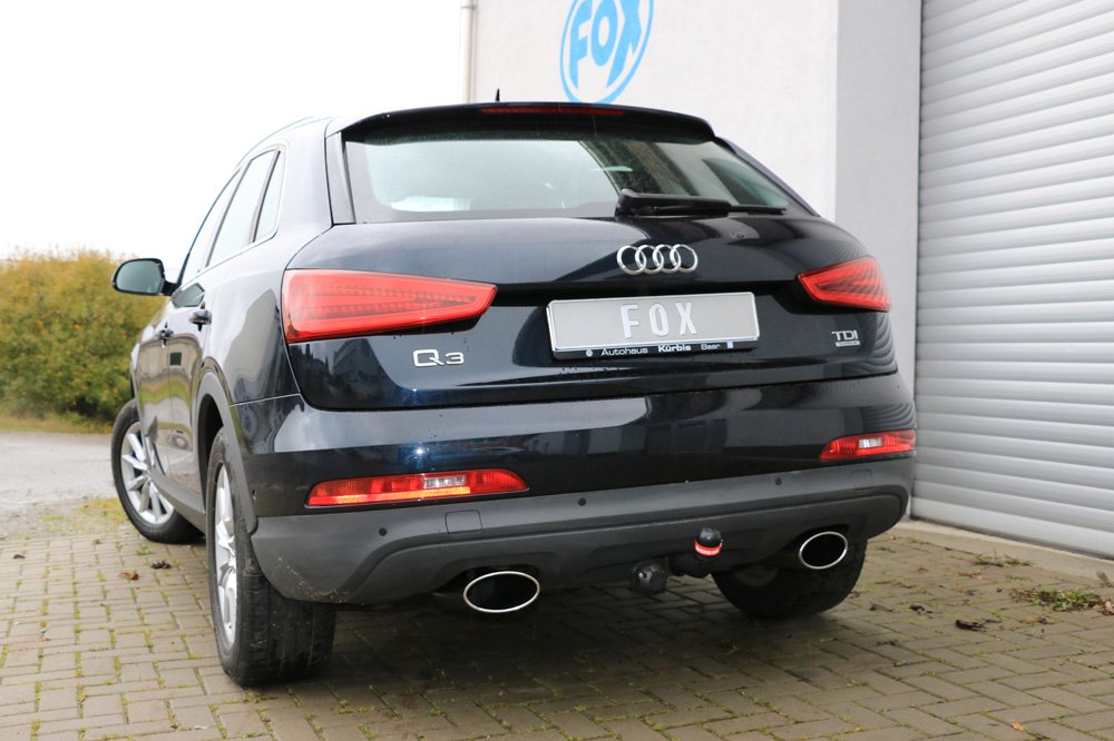Fox Duplex Auspuff Sportauspuff Endschalldämpfer für Audi Q3 2,0l TDI
