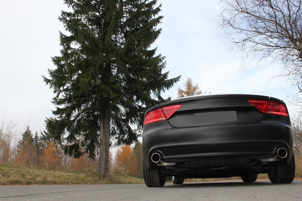 Fox Duplex Auspuff Sportauspuff Endschalldämpfer für Audi A7 quattro 4G 3.0l