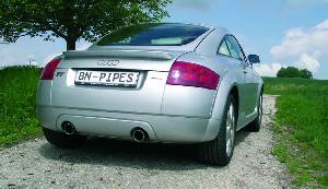 BN Pipes Audi TT 8N Endschalldaempfer passend in die Quattro Blende