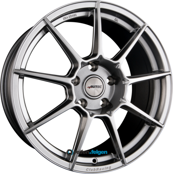 AUTEC CLUBRACING 7.5x17 ET40 5x108 NB63.4 Hyper Silver