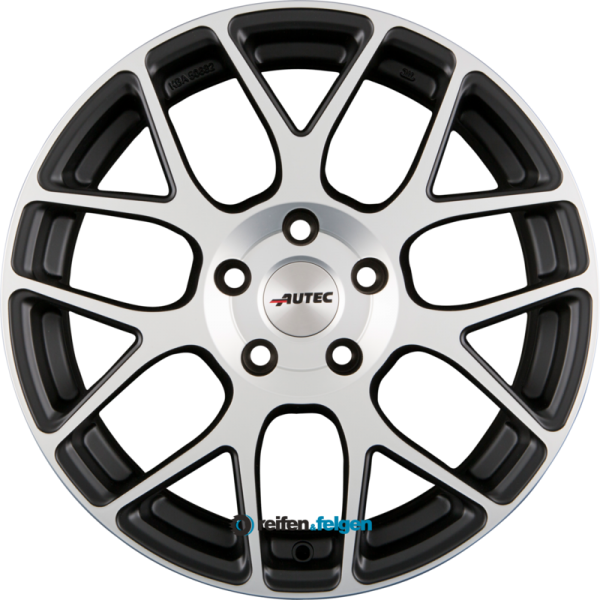 AUTEC HEXANO 7.5x17 ET48 5x108 NB70 Schwarz Matt Poliert