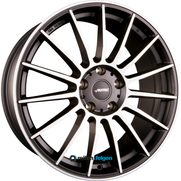 AUTEC LAMERA (L) 7.5x17 ET45 5x114.3 NB70 Schwarz Matt Poliert