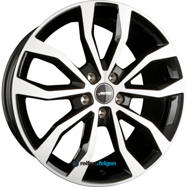 AUTEC UTECA (U) 7.5x17 ET47 5x120 NB65.1 Schwarz Poliert