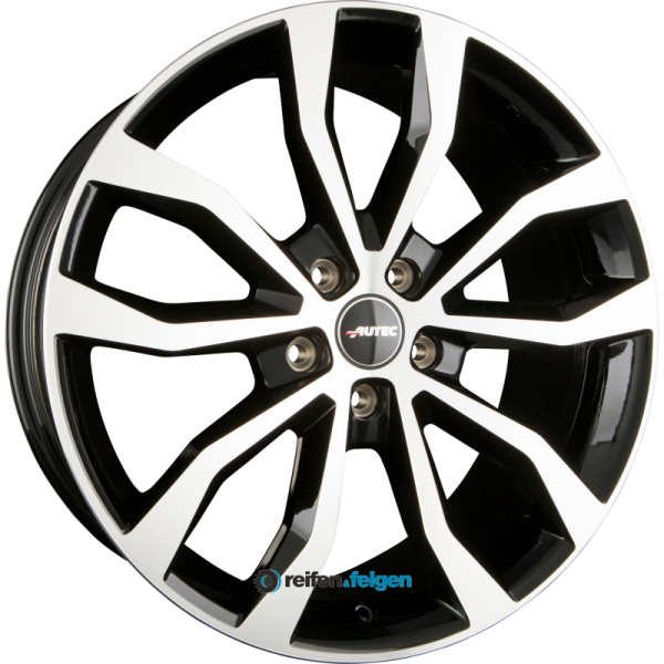 AUTEC UTECA (U) 7.5x17 ET55 5x120 NB65.1 Schwarz Poliert