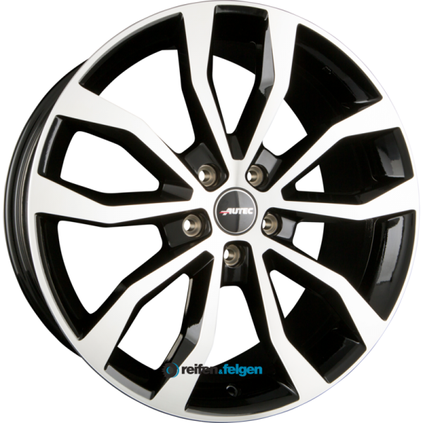 AUTEC UTECA (U) 9x20 ET38 5x114.3 NB70 Schwarz Poliert