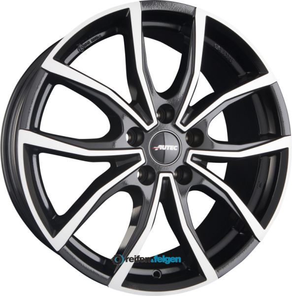 AUTEC VIDRA (VD) 6.5x17 ET39 5x100 NB57.1 Schwarz Poliert