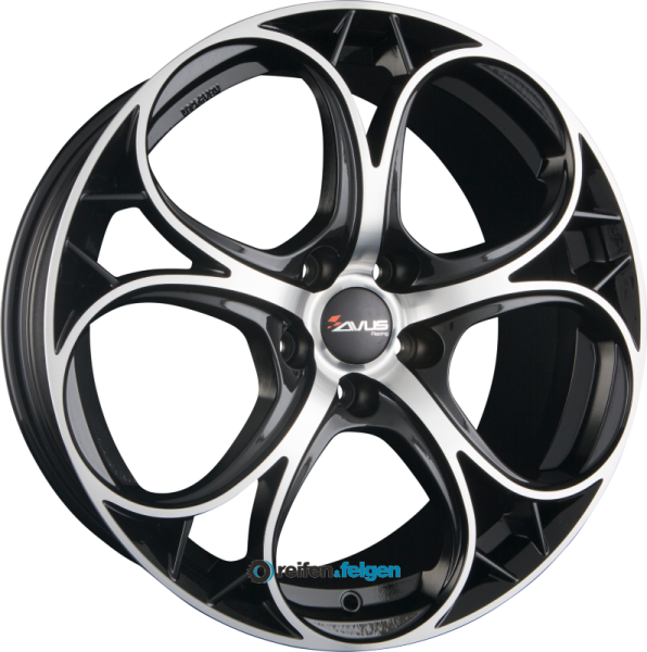 AVUS Racing AC-520 8.5x20 ET31 5x110 NB65.1 Black Polished