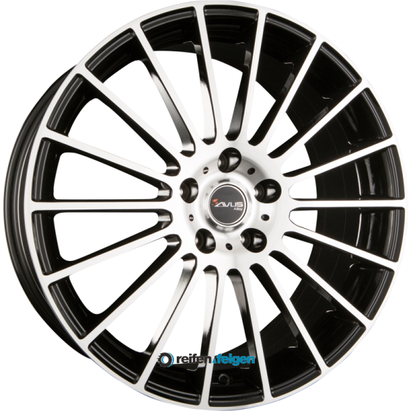 AVUS Racing AC-M03 7.5x18 ET36 4x100 NB73.1 Black Polished