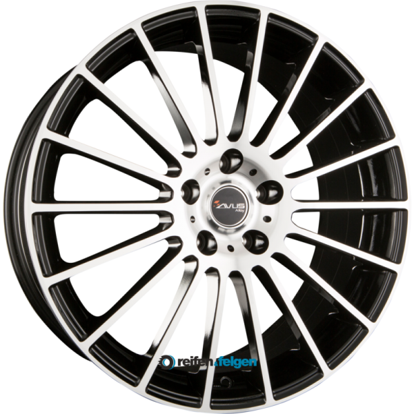 AVUS Racing AC-M03 7.5x18 ET45 5x112 NB66.6 Black Polished