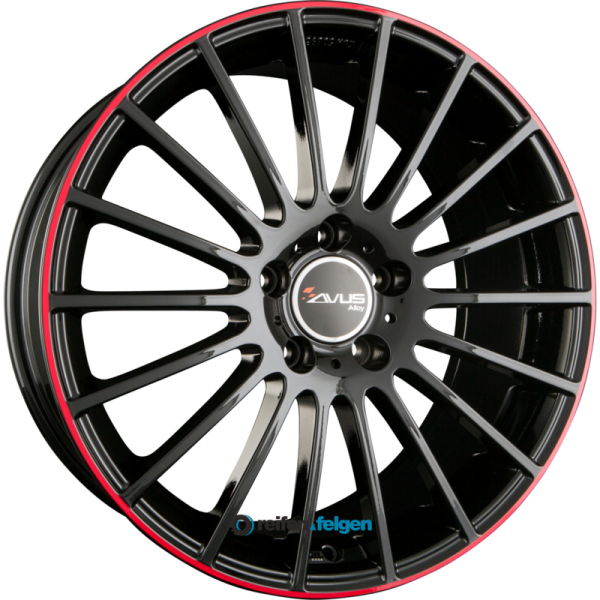 AVUS Racing AC-M03 8x19 ET35 5x112 NB66.6 Black Red Line
