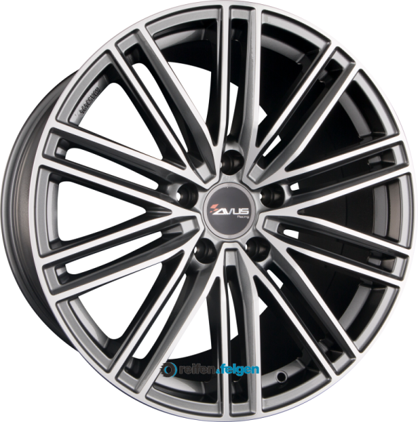 AVUS Racing AC-M08 9x20 ET40 5x112 NB66.6 Anthracite Polished