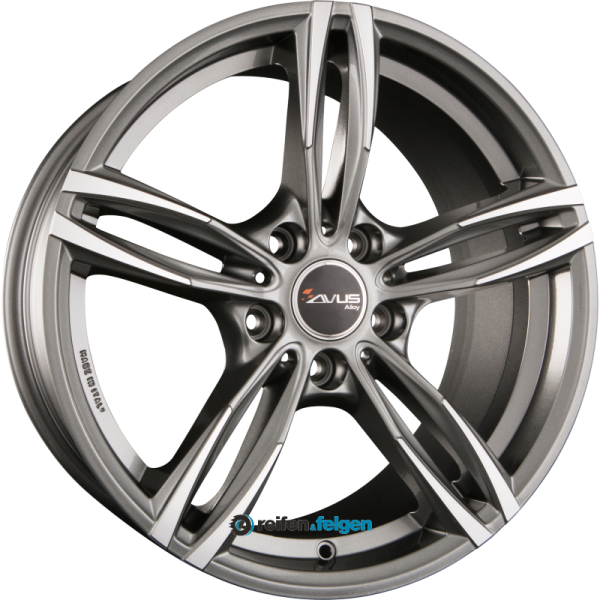 AVUS Racing AC-MB3 7.5x17 ET32 5x120 NB72.6 Anthracite Polished