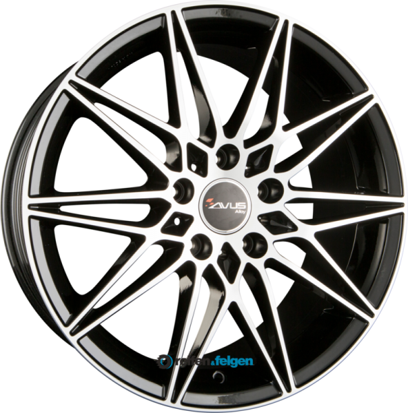 AVUS Racing AC-MB5 8x18 ET45 5x112 NB66.6 Black Polished