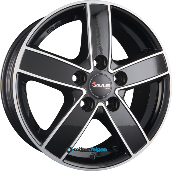 AVUS Racing AC-V51 6.5x16 ET45 5x118 NB71.1 Black Polished