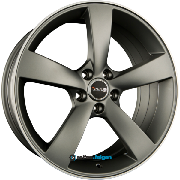 AVUS Racing AF10 9.5x19 ET35 5x112 NB66.6 Matt Anthracite Polished