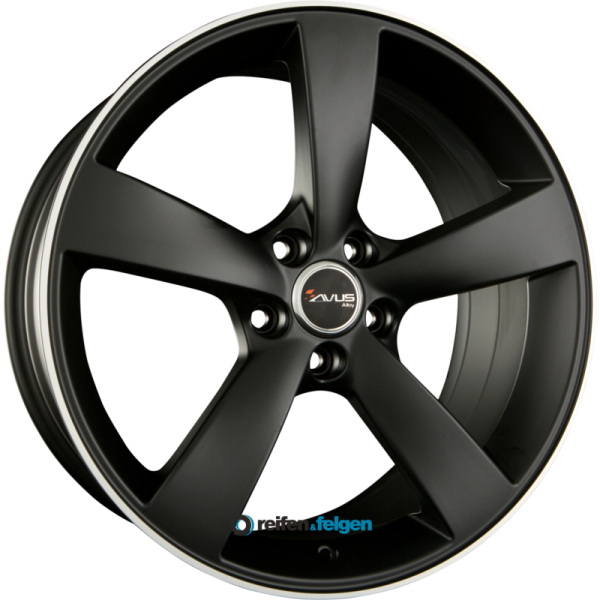 AVUS Racing AF10 9.5x19 ET45 5x112 NB66.6 Matt Black Polished