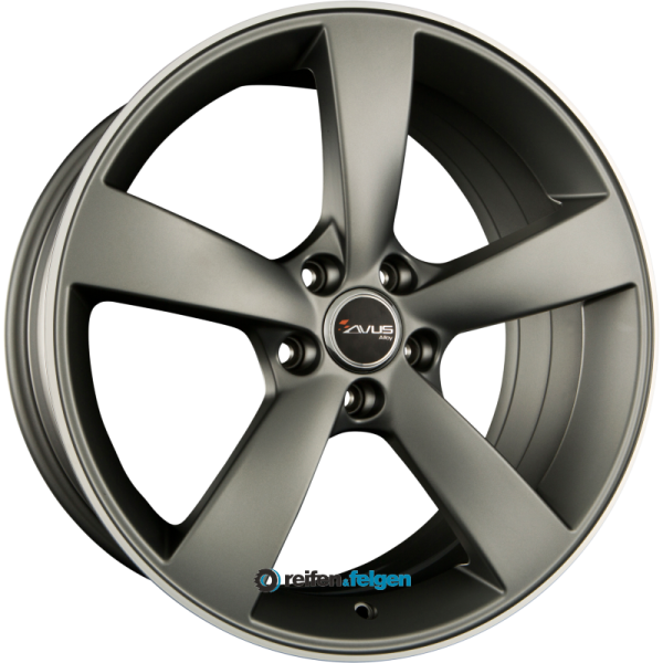AVUS Racing AF10 9x22 ET35 5x112 NB66.6 Matt Anthracite Polished