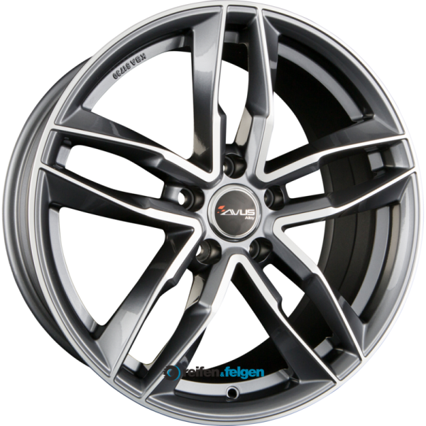 AVUS Racing AF16 8x18 ET35 5x112 NB66.6 Anthracite Polished