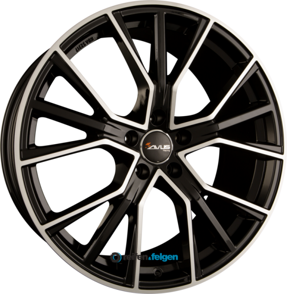 AVUS Racing AF18 8x18 ET48 5x112 NB57.1 Black Polished