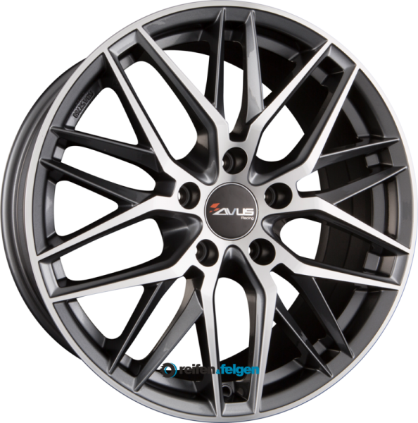 AVUS Racing AF19 8.5x19 ET35 5x120 NB72.6 Anthracite Polished