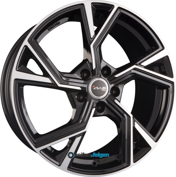 AVUS Racing AF20 8.5x20 ET20 5x112 NB66.6 Black Polished