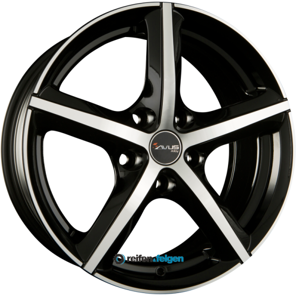 AVUS Racing AF8 7.5x17 ET45 5x112 NB66.6 Black Polished