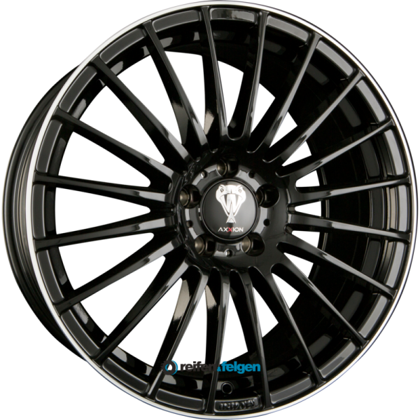 AXXION AX5 EXCESS 8.5x19 ET34 5x120 NB72.6 Schwarz Glanz Hornpoliert (SW plus - ML plus)
