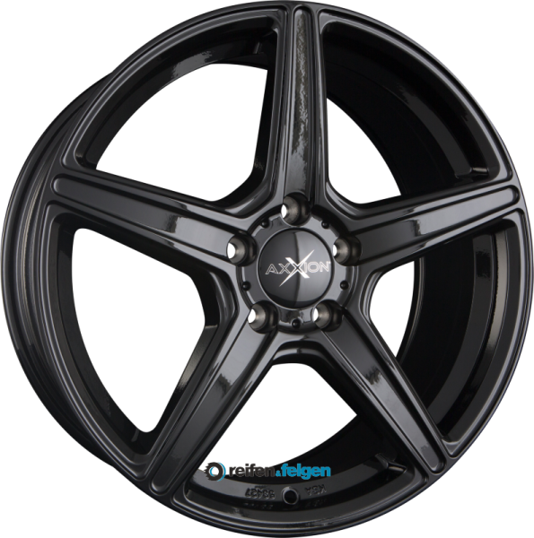 AXXION AX7 9x20 ET40 5x112 NB66.6 Schwarz Glänzend Lackiert (SW+)