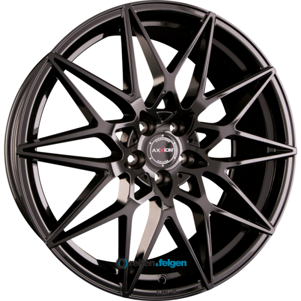 AXXION AX9 COMPETITION 8.5x19 ET40 5x114.3 NB72.6 Schwarz Glanz Lackiert (SW plus)