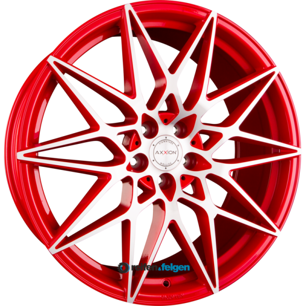 AXXION AX9 COMPETITION 9x20 ET48 5x108 NB63.4 Kirschrot Hochglanzpoliert (CRP plus)