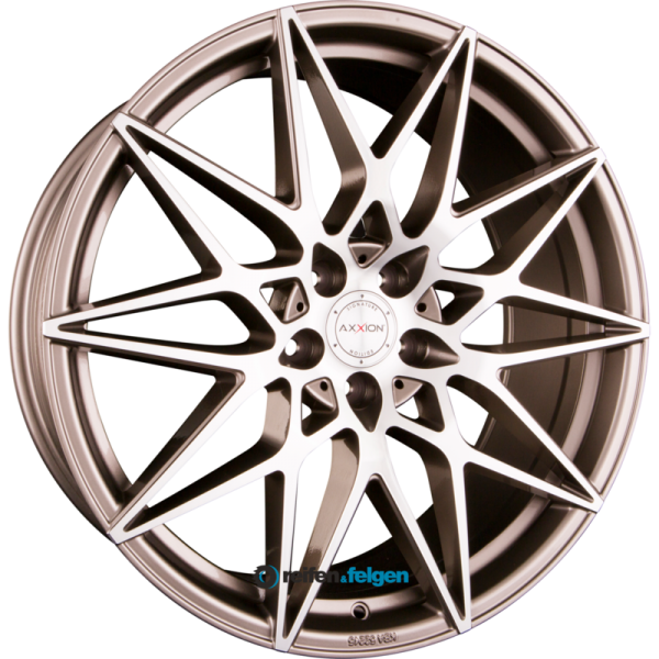 AXXION AX9 COMPETITION 9x21 ET25 5x112 NB66.6 Platin Grau Hochglanzpoliert (PGP plus)