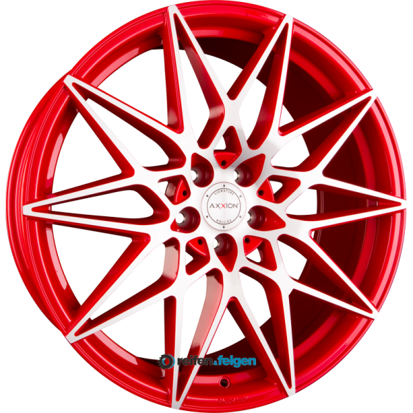 AXXION AX9 COMPETITION 9x21 ET30 5x120 NB76.9 Kirschrot Hochglanzpoliert (CRP+)