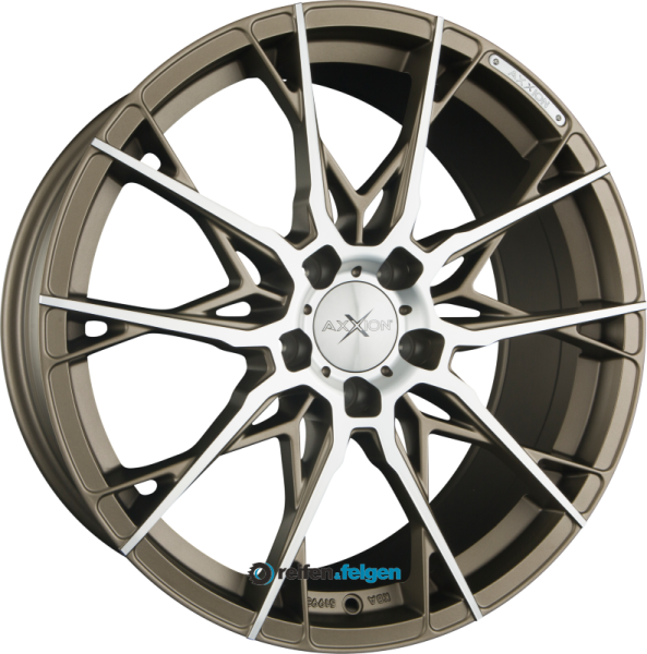 AXXION X1 8.5x19 ET45 5x112 NB72.6 Bronze Matt Poliert (BRP)