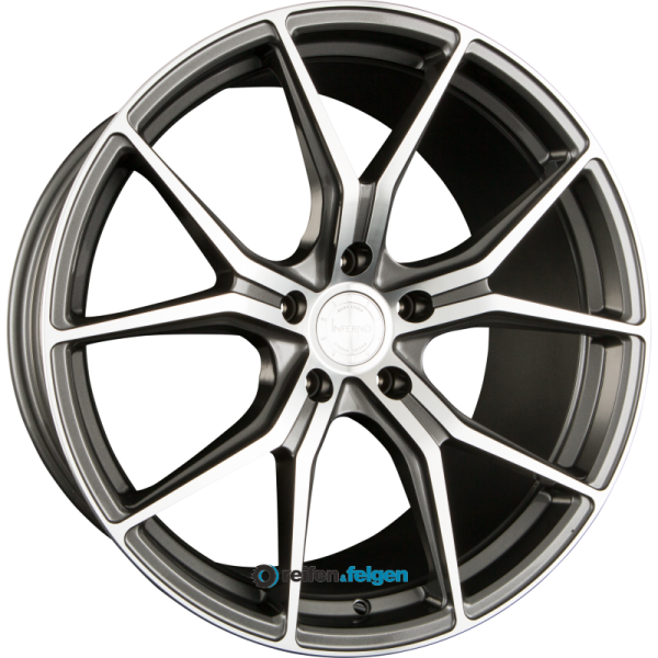 BARRACUDA INFERNO 10x20 ET30 5x112 NB66.6 Highgloss Gunmetal Polished