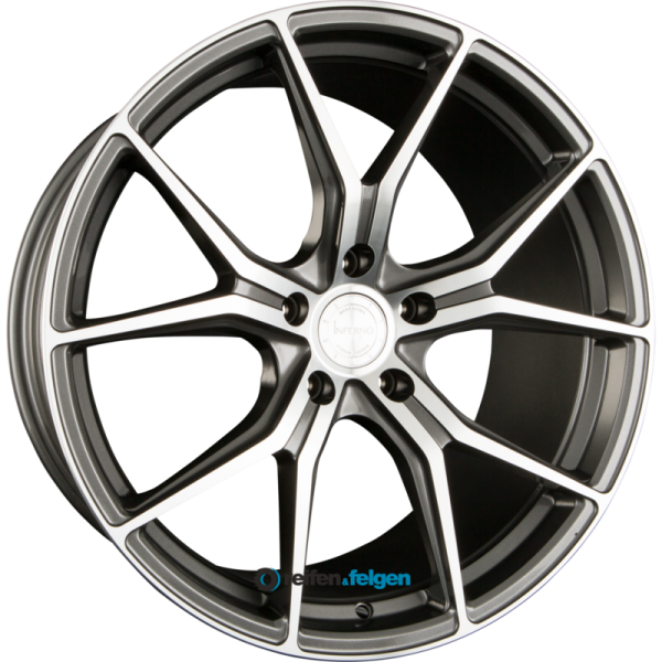 BARRACUDA INFERNO 8.5x19 ET29 5x112 NB73.1 Highgloss Gunmetal Polished