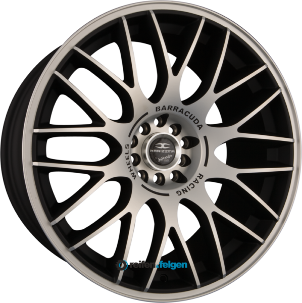 BARRACUDA KARIZZMA 7.5x17 ET38 4x98 4x108 NB73.1 Matt Black Polished