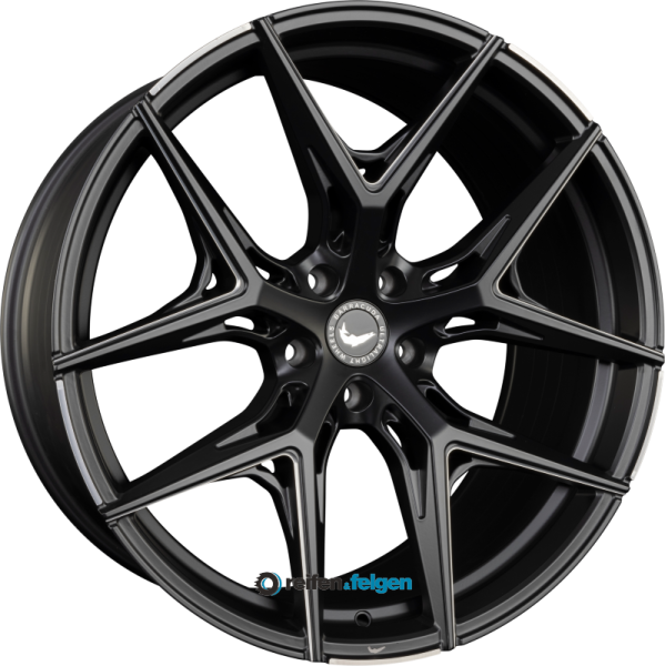 BARRACUDA RAZZER 8.5x19 ET42 5x120 NB73.1 Matt Black Pure Sports Gefräst werk91-4 Matt Schwarz
