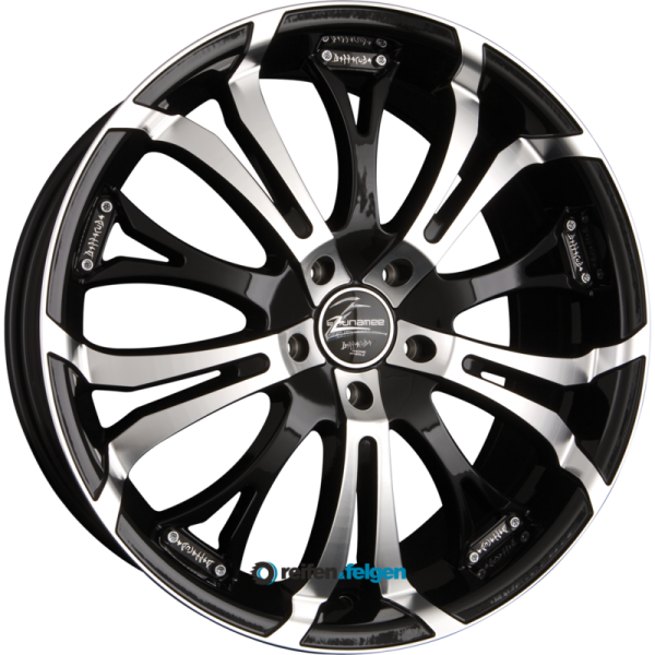 BARRACUDA TZUNAMEE 7.5x17 ET28 4x98 4x108 NB73.1 Matt Black Polished