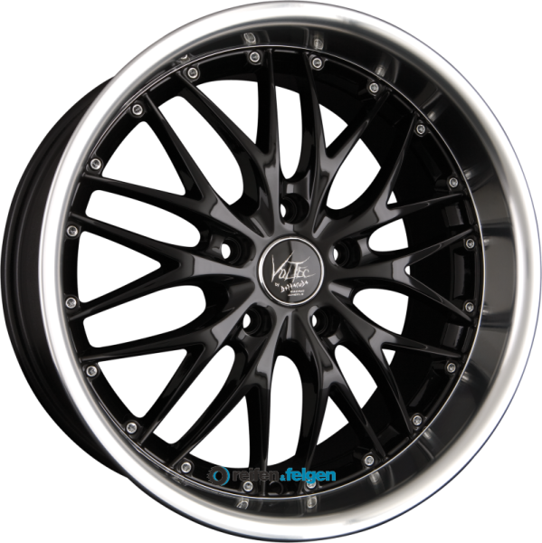 BARRACUDA VOLTEC T6 8x17 ET30 5x100 NB57.1 Highgloss Black Inox Lip