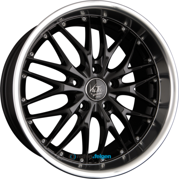 BARRACUDA VOLTEC T6 8x18 ET30 5x112 NB73.1 Highgloss Black Inox Lip