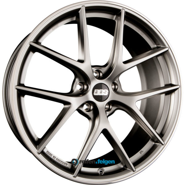BBS CI-R 9.5x19 ET40 5x114.3 NB66.1 Platinum Silber