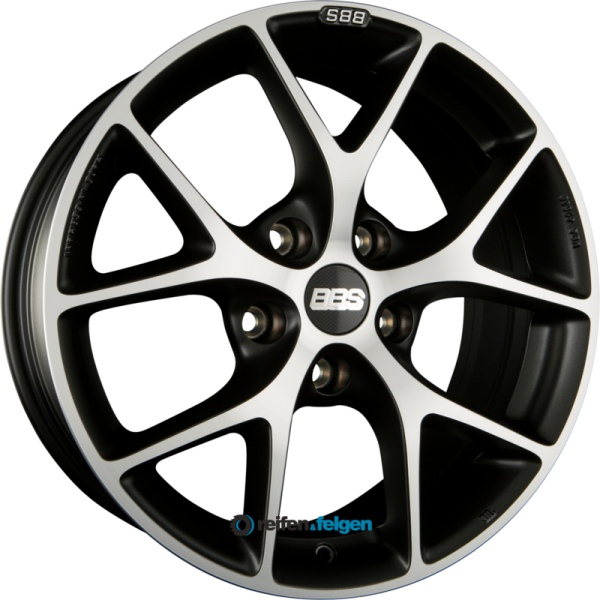 BBS SR 8x18 ET52 5x112 NB82 Vulcano Grau Diamantgedreht