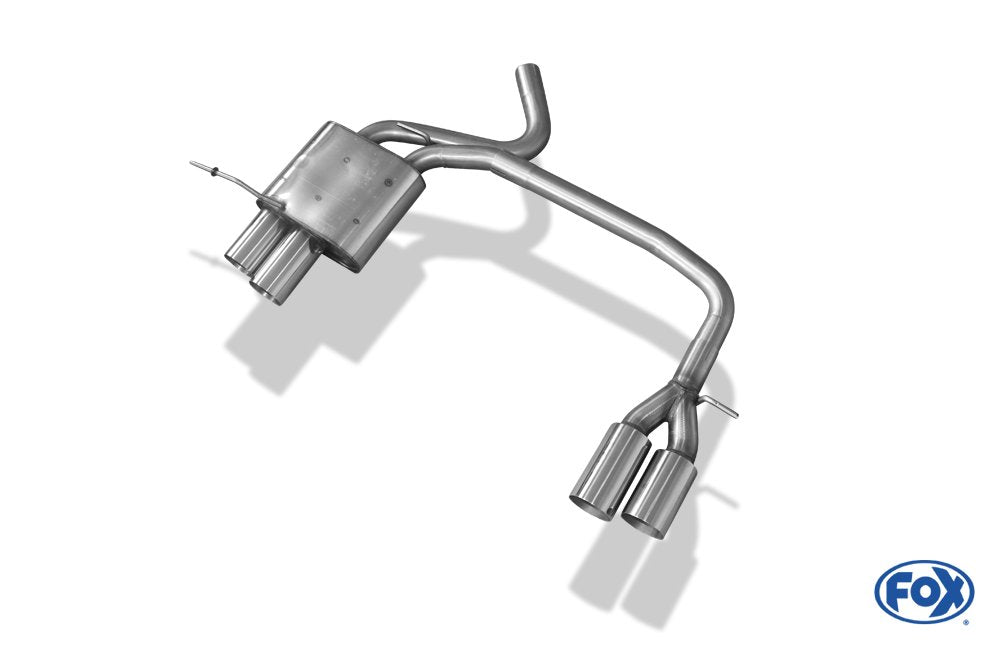 Fox Duplex Auspuff Sportauspuff Endschalldämpfer für BMW E87 118d 120d 2x76