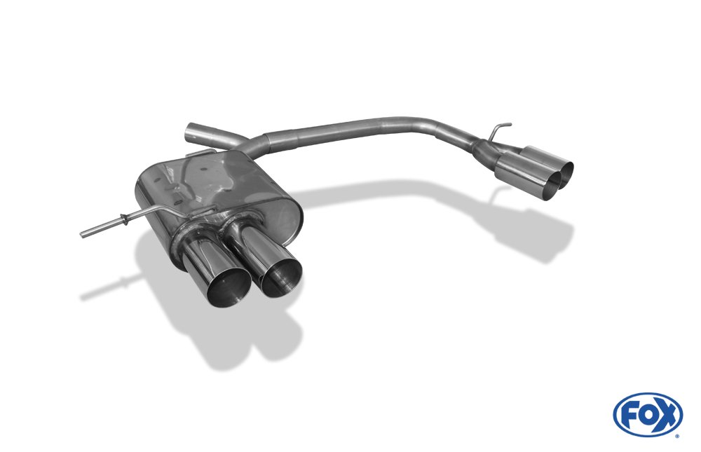 Fox Duplex Auspuff Sportauspuff Endschalldämpfer für BMW E87 118d 120d 2x76