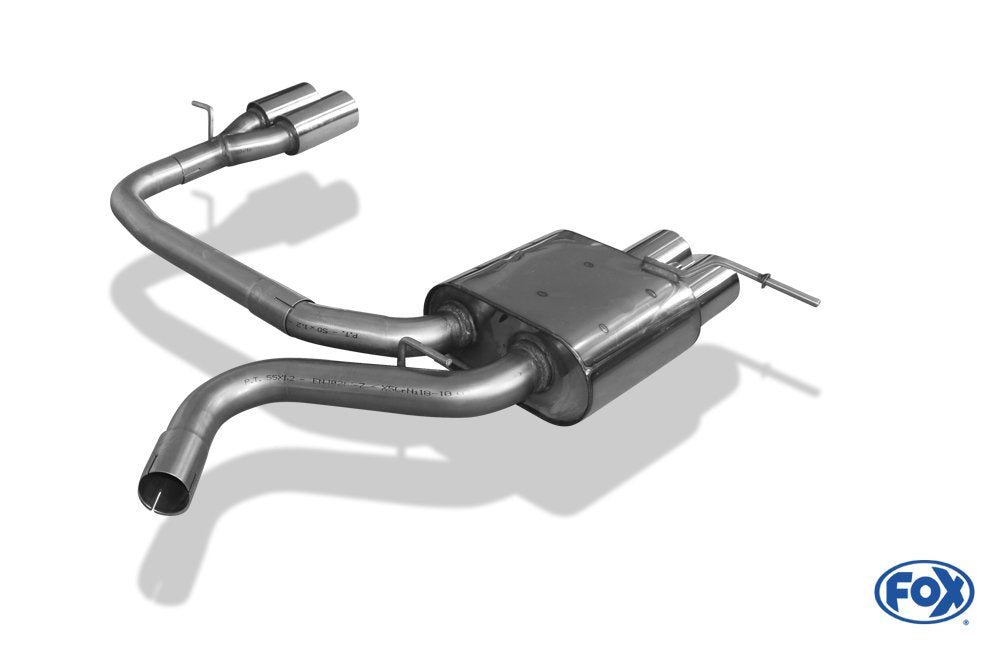 Fox Duplex Auspuff Sportauspuff Endschalldämpfer für BMW E87 118d 120d 2x76