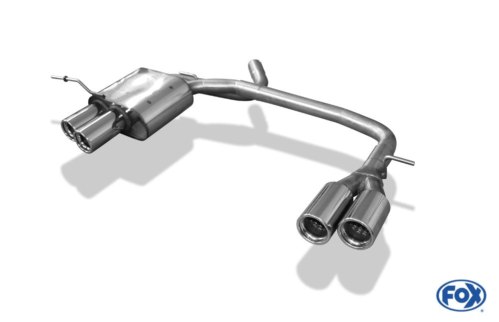 Fox Duplex Auspuff Sportauspuff Endschalldämpfer für BMW E87 118d 120d 2x76