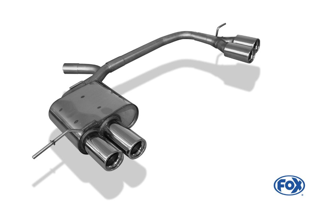 Fox Duplex Auspuff Sportauspuff Endschalldämpfer für BMW E87 118d 120d 2x76