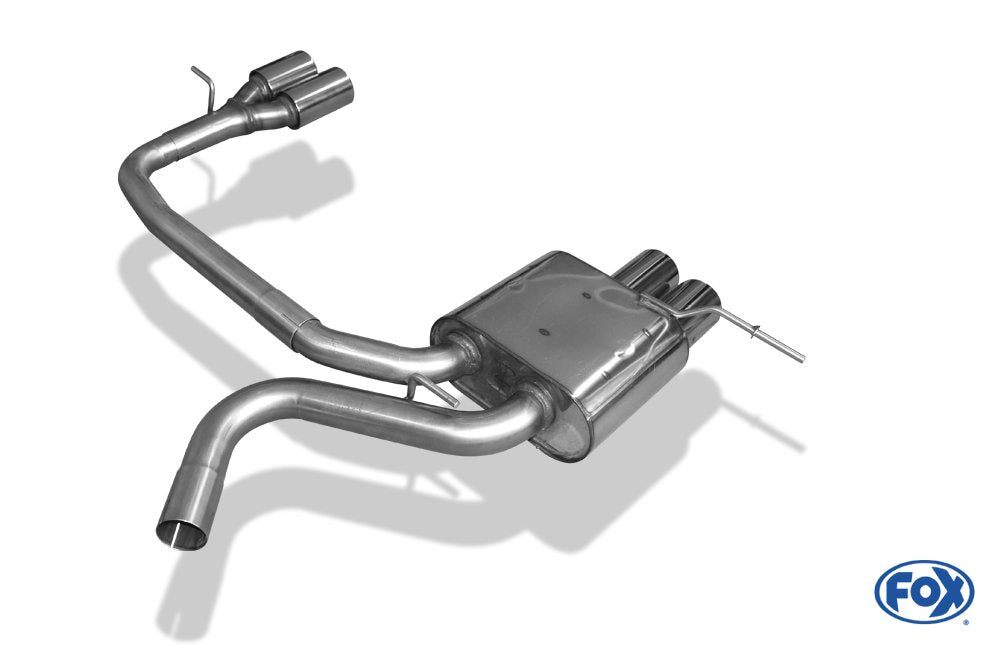 Fox Duplex Auspuff Sportauspuff Endschalldämpfer für BMW E87 118d 120d 2x76