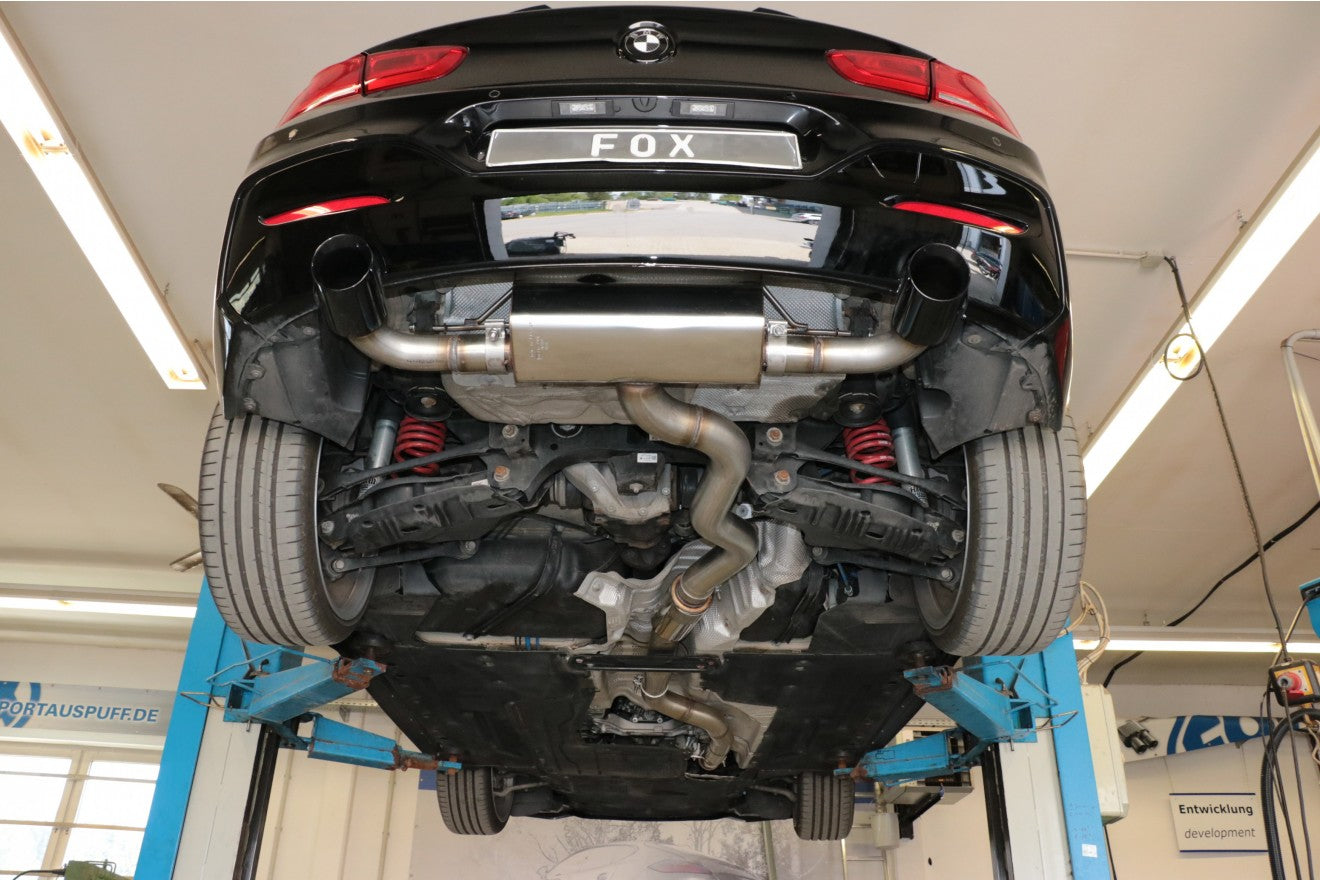 Fox Duplex Auspuff Sportauspuff Endschalldämpfer für BMW F20/21 118i mit OPF 1.5