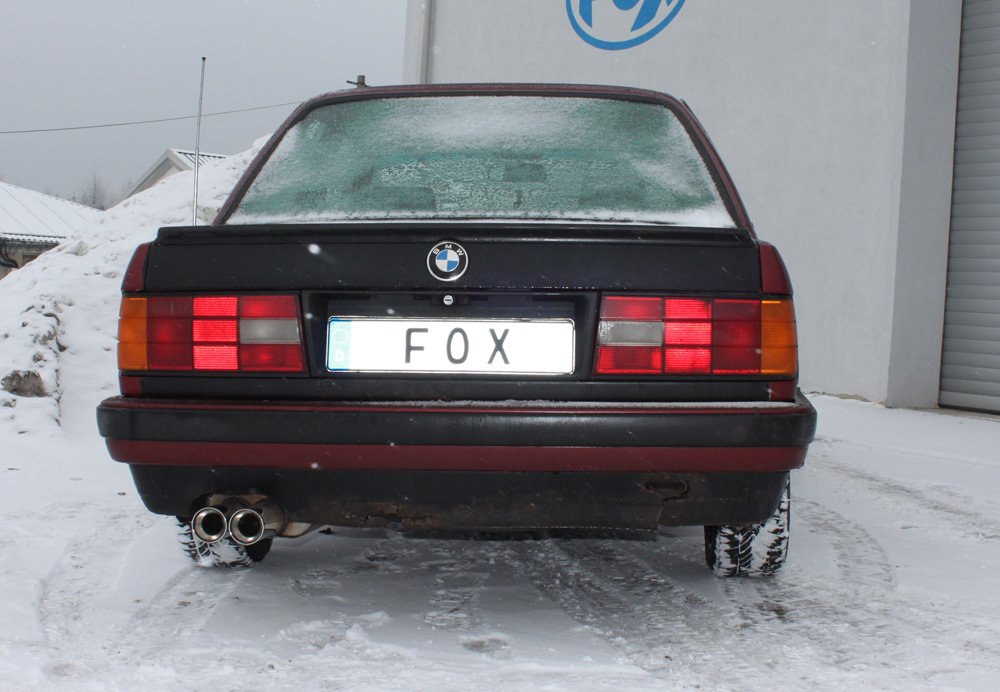 Fox Auspuff Sportauspuff Endschalldämpfer für BMW E30 320i/ 325i Facelift 2,0l